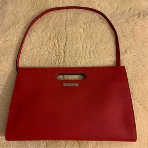 Michael Kors Red Rectangle Shoulder Leather Bag